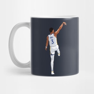 Jordan Poole Back Shot White Qiangy Mug